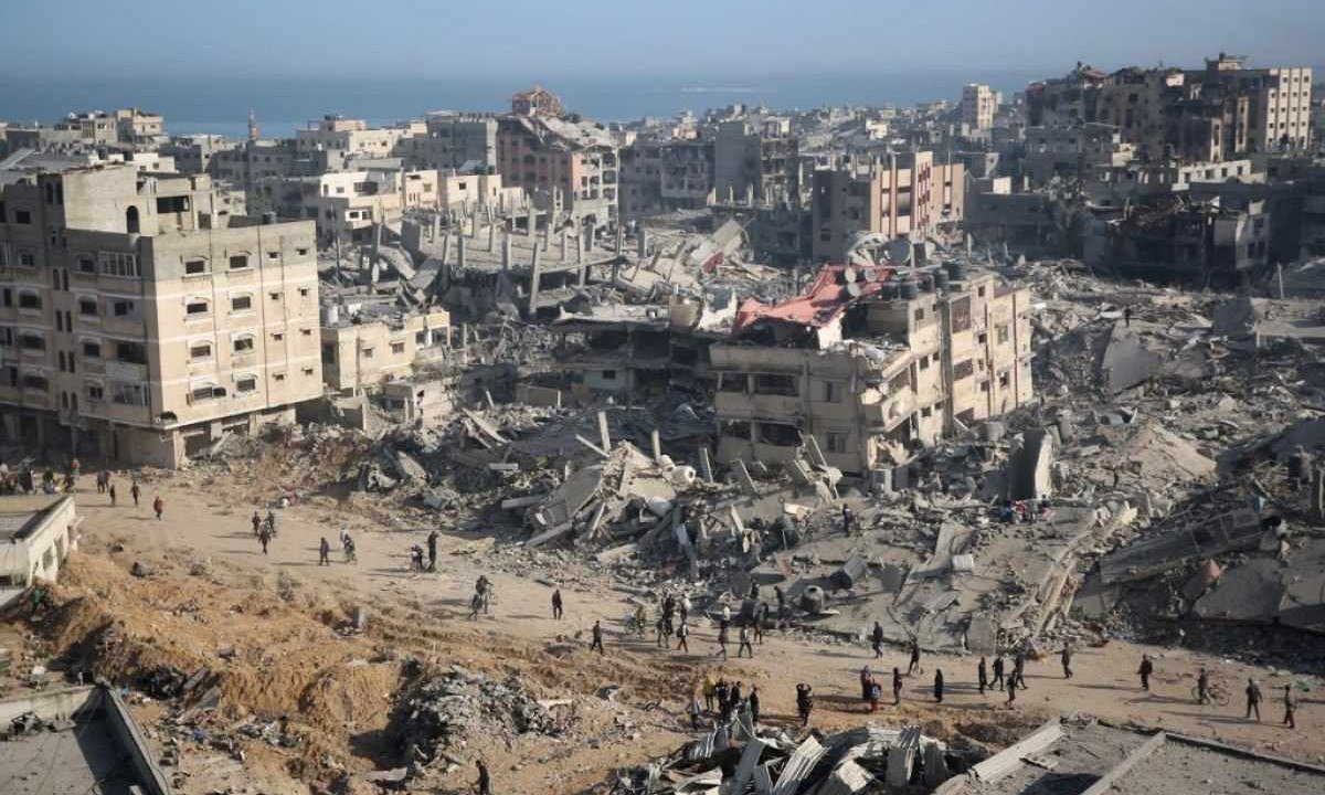  Visão geral da região onde está o hospital  Al-Shifa, na Faixa de Gaza -  (crédito:  AFP)