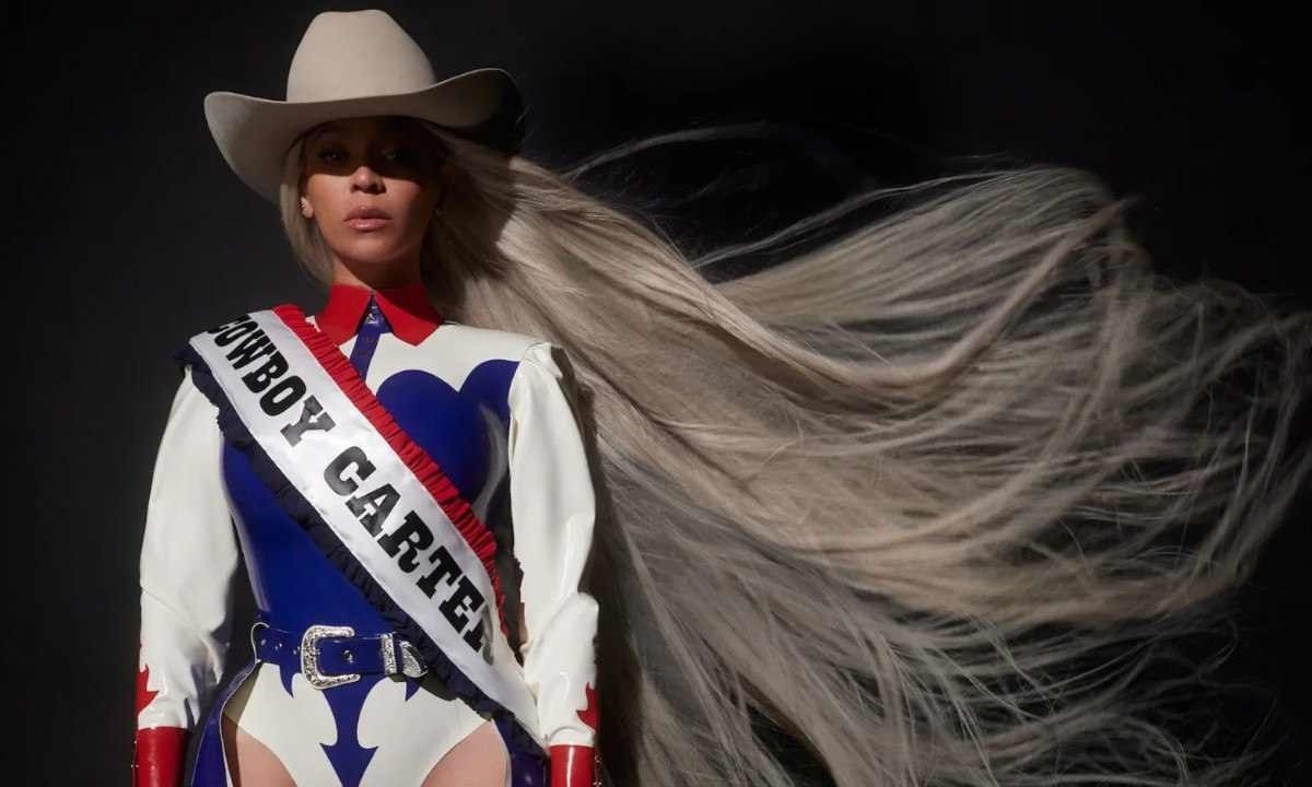 Beyoncé, em ensaio fotográfico de divulgação de Cowboy Carter -  (crédito: Divulgação)