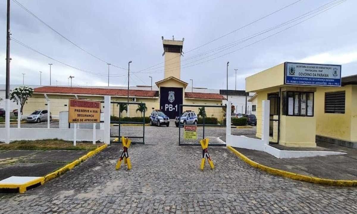 Entrada do presídio de segurança máxima da Paraíba -  (crédito: Governo da Paraíba)