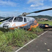 Segundo helicóptero cai no aeroporto de Pará de Minas em uma semana - Redes sociais