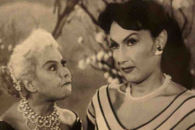 Dercy Gonçalves e Zaquia Jorge no filme "A baronesa transviada" 