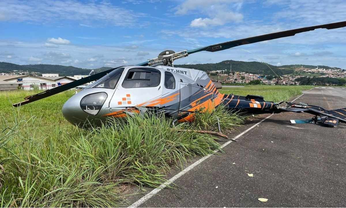 Segundo helicóptero cai no aeroporto de Pará de Minas em uma semana