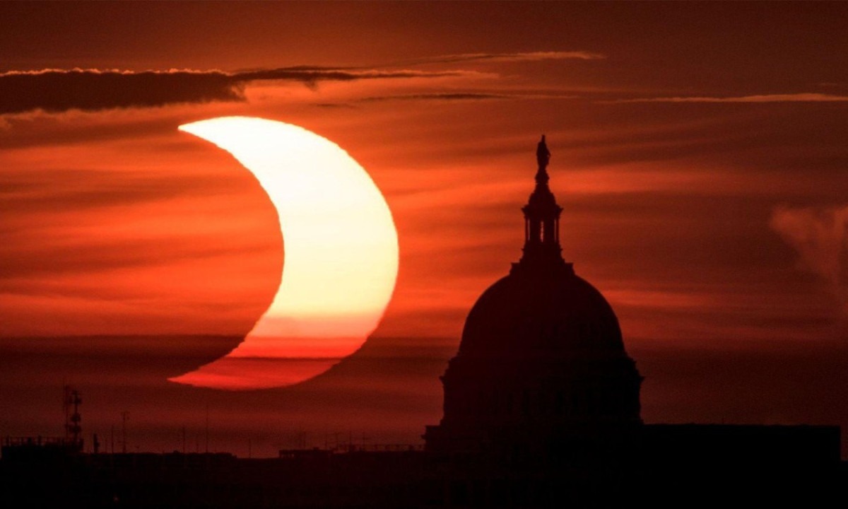 O eclipse de abril de 2024 irá atravessar áreas muito mais povoadas do que o anterior, em 2017 -  (crédito: Getty Images)