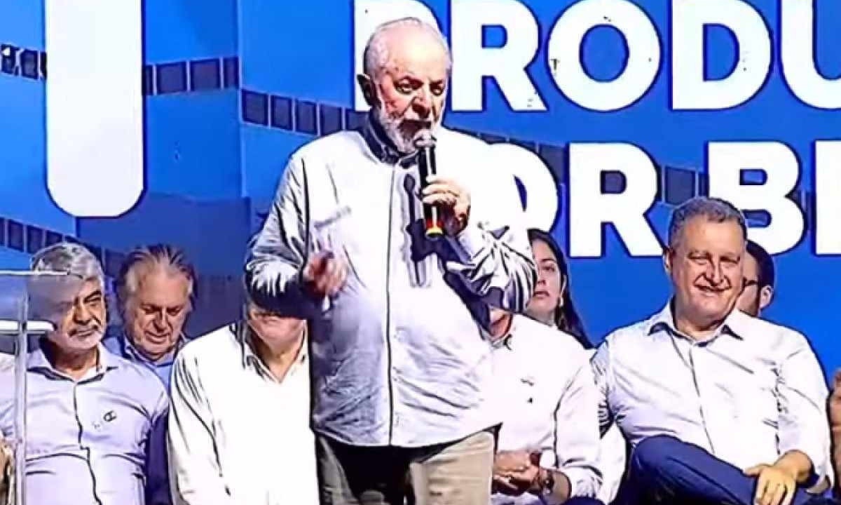 Lula discursa durante inauguração das instalações da Hemobrás. Medicamento é usado no tratamento da hemofilia tipo A -  (crédito: Reprodução / TV Gov)