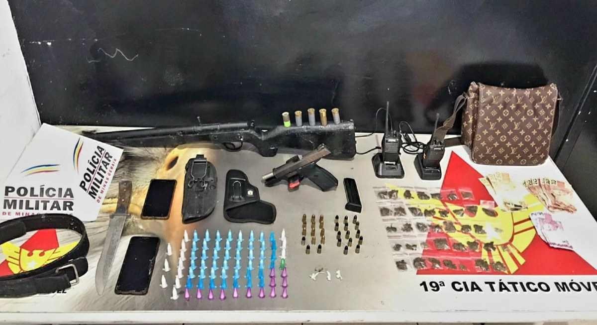 Material apreendido pela Polícia Militar (PMMG)
