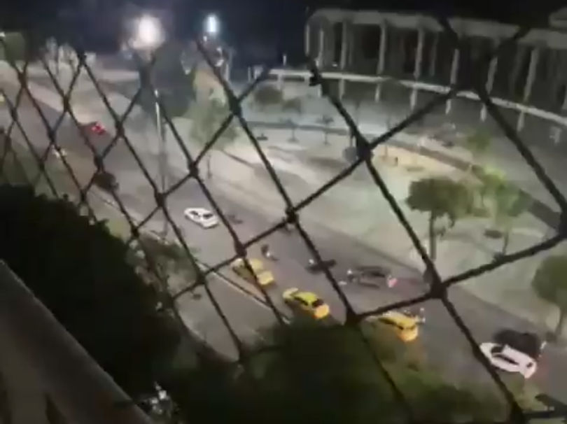 Área do Maracanã onde ocorreu o crime, fotografada de apartamento vizinho ao estádio -  (crédito: Reprodução/Redes sociais)