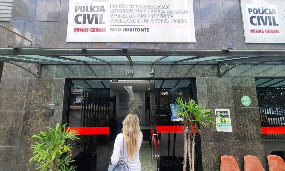 Ocorrência foi encerrada da Delegacia da Mulher, no Barro Preto, centro de BH -  (crédito: Leandro Couri/EM/D.A Press)