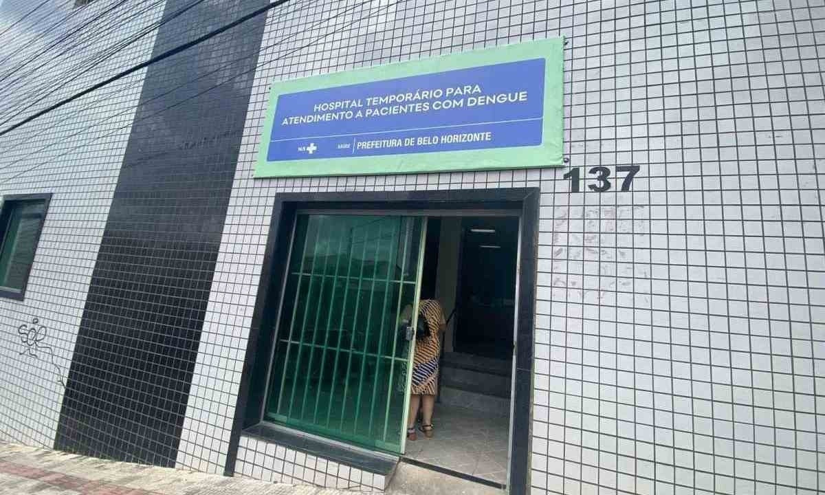 Hospital temporário na Região Oeste de BH conta com cinco consultórios e 40 leitos para garantir a assistência à pacientes com suspeita de dengue -  (crédito: Clara Mariz/EM/D.A.Press)