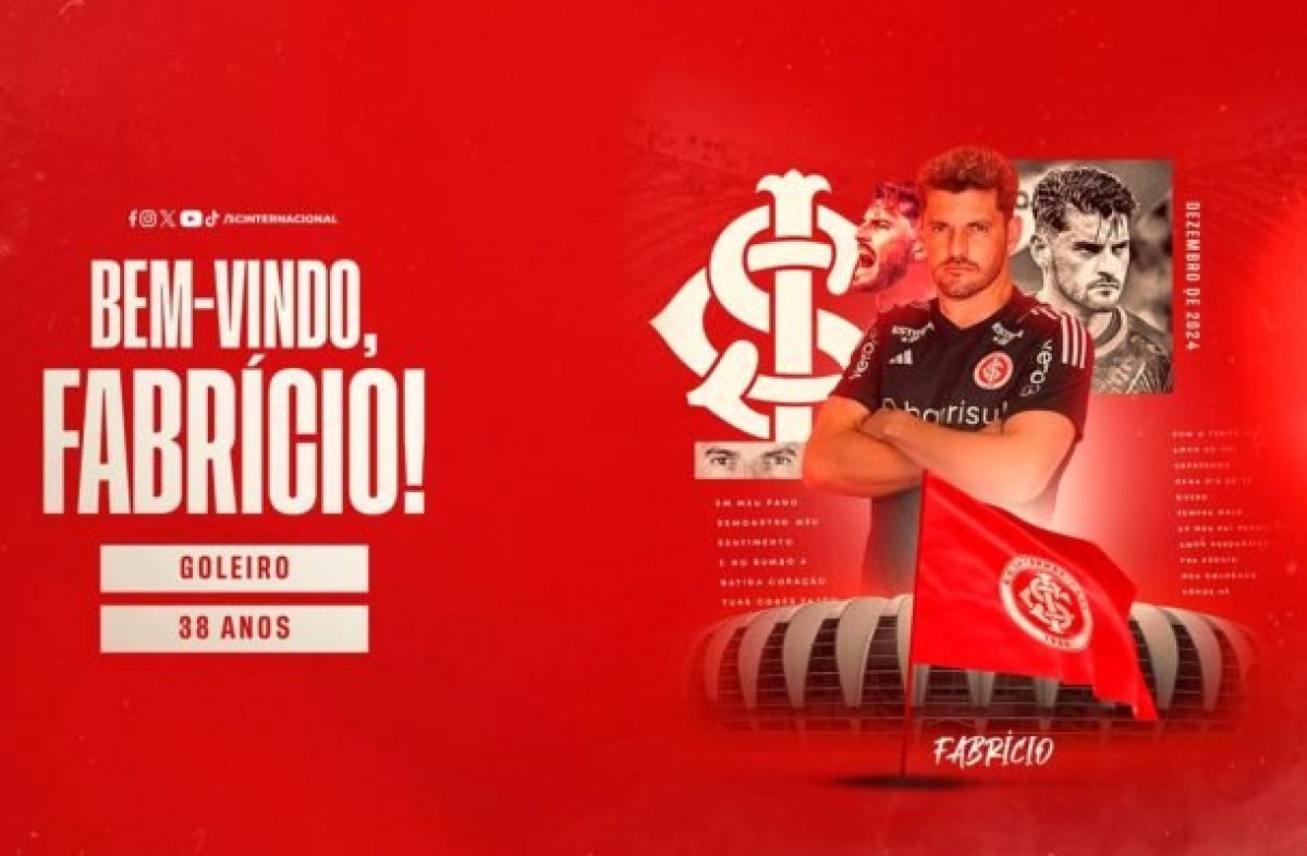 Internacional anuncia contratação do goleiro Fabrício, ex-Nova Iguaçu