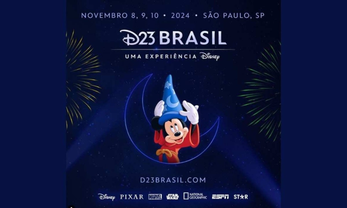 D23 no Brasil será a primeira convenção da Disney realizada na América Latina -  (crédito: Reprodução / Disney Brasil)
