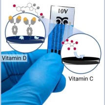 Chip bioeletrônico detecta vitaminas C e D na saliva em menos de 20 minutos - Martins, Thiago S. et al./ACS Applied Nano Materials