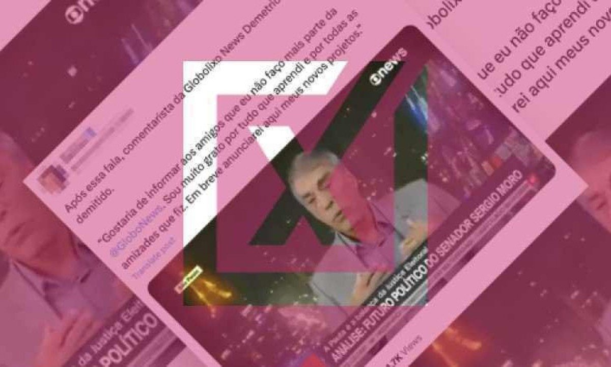 A Globo negou que Magnoli tenha sido demitido da empresa

 -  (crédito: Projeto Comprova)