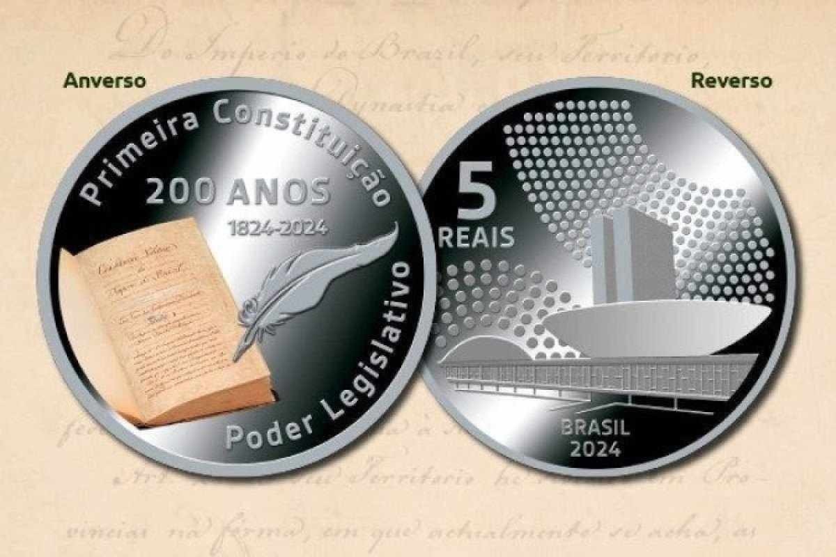BC lança moeda em comemoração ao bicentenário da primeira Constituição