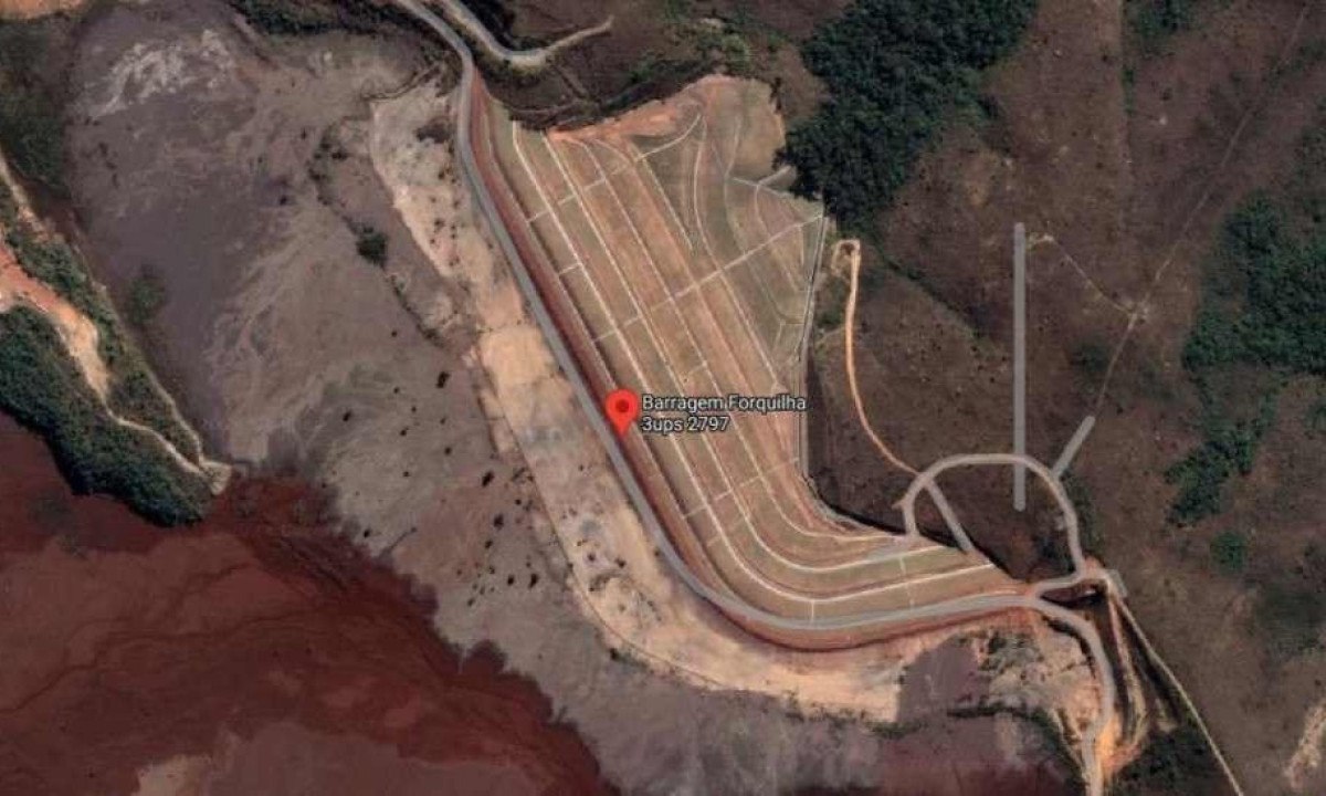 O problema na barragem foi identificado em 15 de março passado -  (crédito: Google Maps/Divulgação)