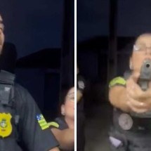 Policiais erram endereço e apontam arma para rosto de mulher - Reprodução / redes sociais