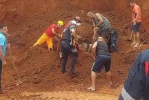 Deslizamento de terra em obra mata idoso e deixa operário ferido em Minas