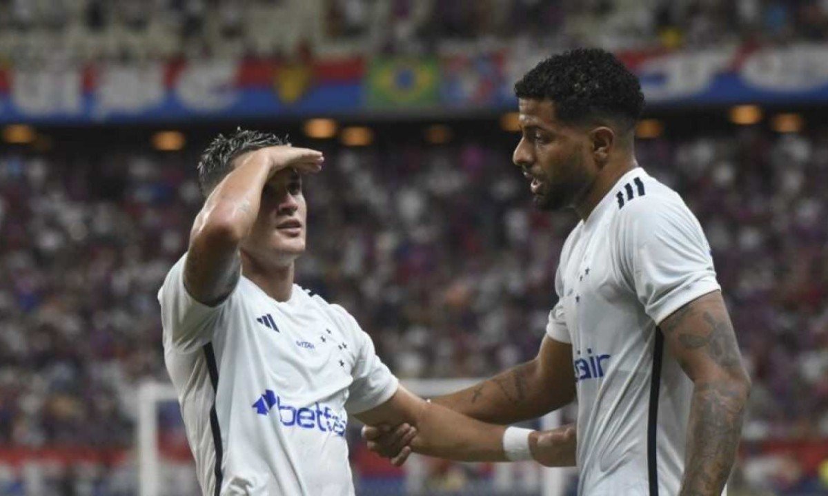 Mateus Vital marcou o gol do Cruzeiro no empate por 1 a 1 com Fortaleza -  (crédito: Staff Images/Cruzeiro)