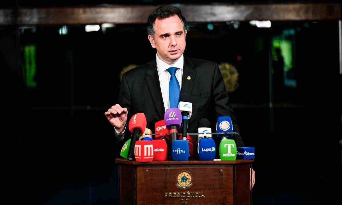 Rodrigo Pacheco disse que buscará "apontar os argumentos do Congresso Nacional ao STF pela via do devido processo legal"  -  (crédito: Presidência do Senado/Divulgação)