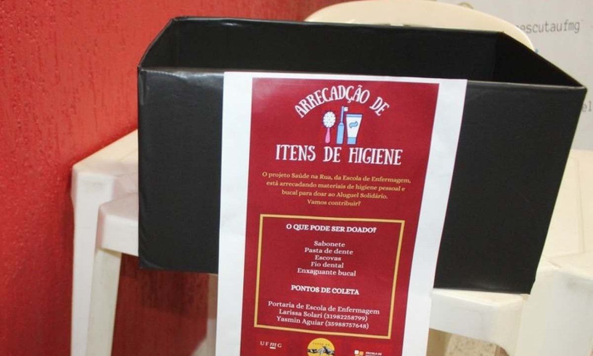 Campanha arrecada produtos de higiene para pessoas vulneráveis
 -  (crédito: Rosânia Felipe/UFMG)