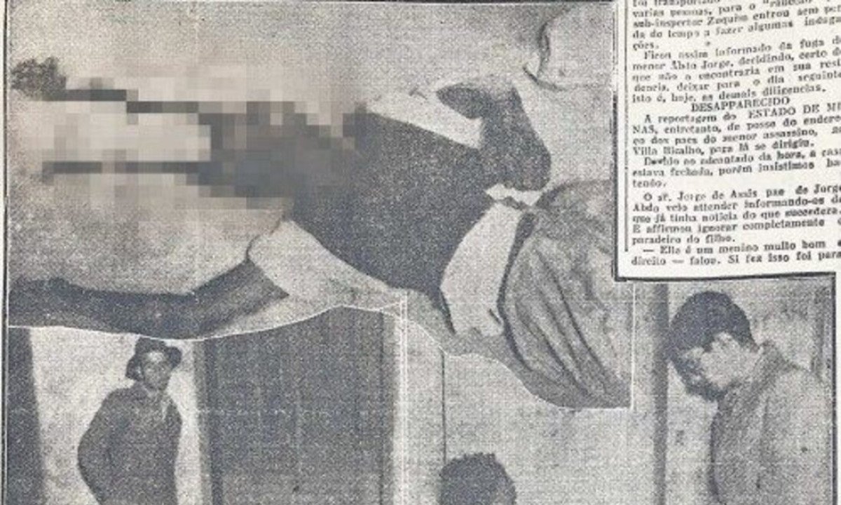 Edição do EM do dia seguinte do assassinato mostrava o corpo da vítima sendo examinado pelo repórter de plantão