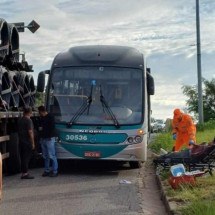 BH: acidente com caminhão, moto e ônibus complica trânsito na capital - CBMMG