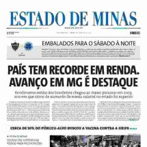 Confira a capa do Estado de Minas do dia 20/04/2024 - Estado de MInas