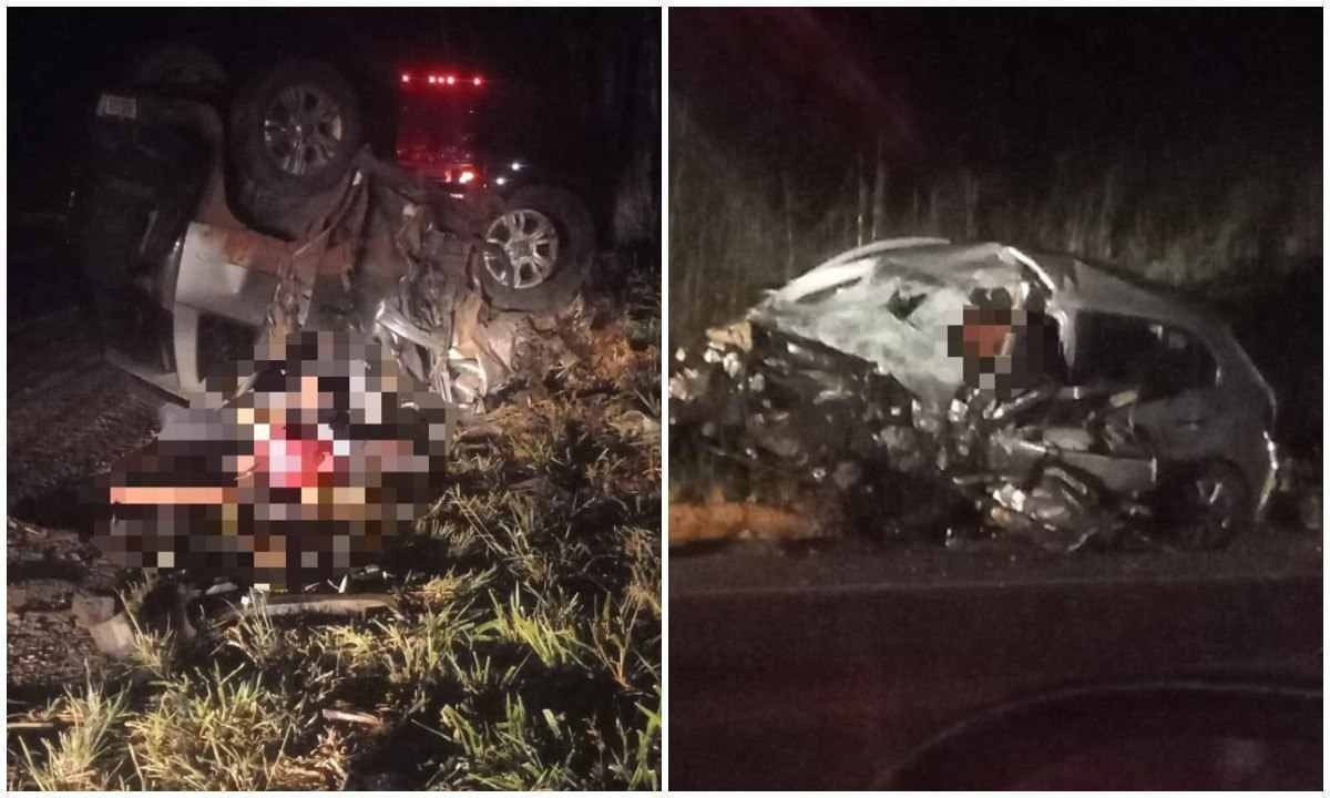 Acidente entre dois carros deixa três mortos no Centro-Oeste de Minas