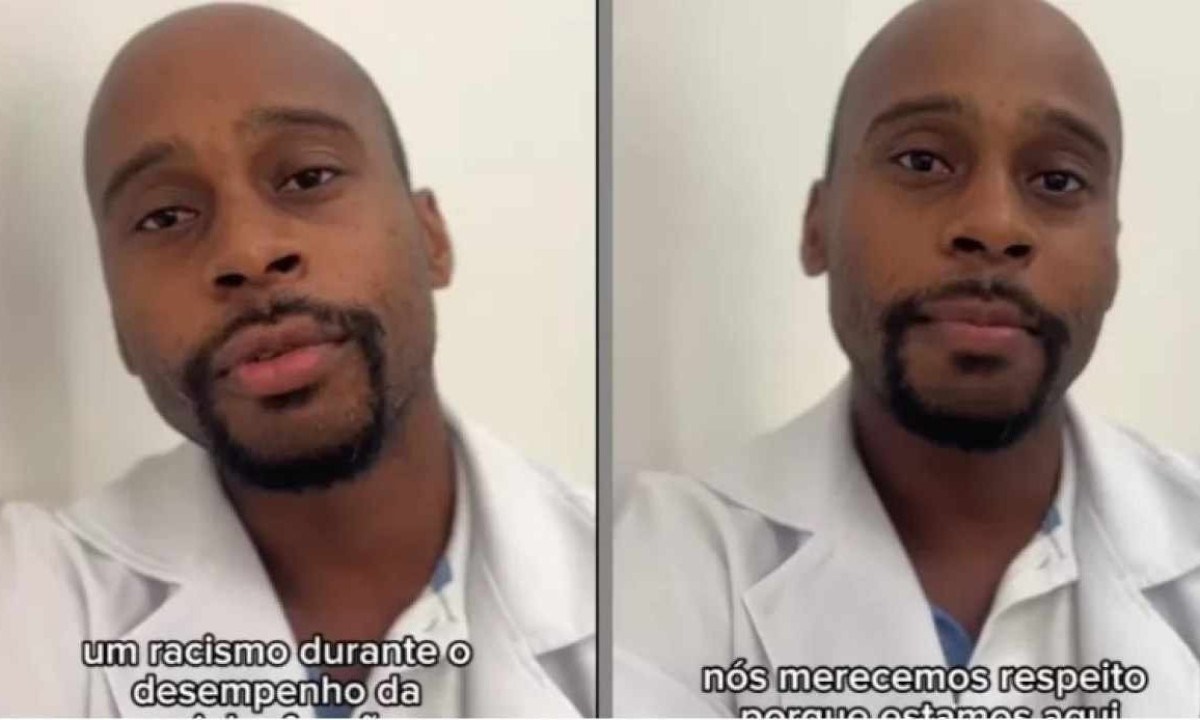 Enfermeiro negro relata que paciente se recusou a ser atendido por ele -  (crédito: Redes sociais/Reprodução   )