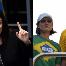 Janaína Paschoal critica Michelle e Bolsonaro - Marcelo Camargo/Agencia Brasil; NELSON ALMEIDA / AFP