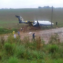 Incidente com avião da Cimed é registrado no RS nesta terça-feira - Redes sociais/Divulgação