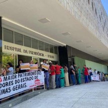 Servidores de Minas protestam contra aumento de contribuição ao Ipsemg - Gladyston Rodrigues EM / D.A / Press