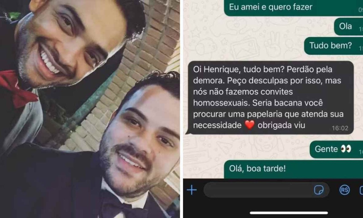 Casal gay prepara casamento para setembro de 2025, mas teve um orçamento negado por se tratar de uma união entre dois homens -  (crédito: Redes sociais)