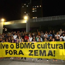 Protesto contra mudanças no BDMG Cultural é realizado em BH - Marcos Vieira/EM/D.A Press