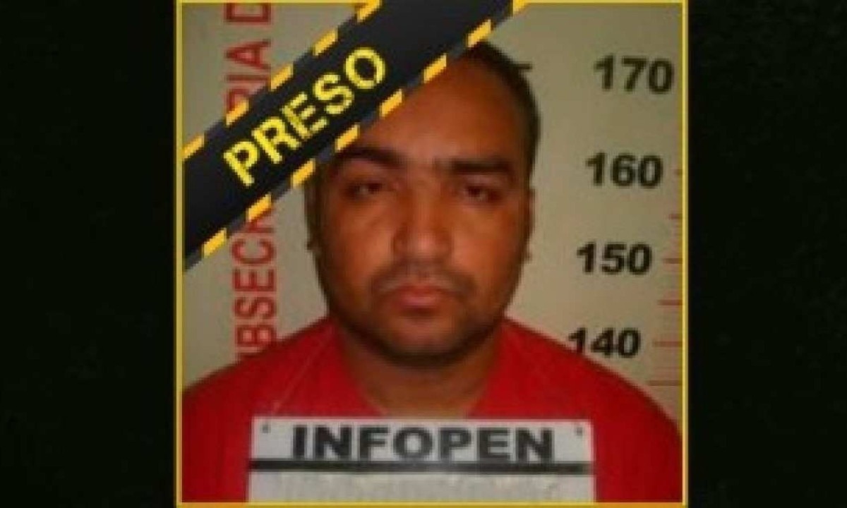 Eberton Sales Morais é o oitavo preso da lista de mais procurados de Minas Gerais -  (crédito: Sejusp/Divulgação)