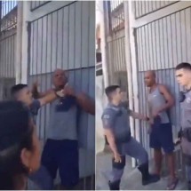 Policial joga spray de pimenta no rosto de homem negro durante abordagem - Reprodução/Redes sociais