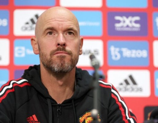  Manchester United Manager Erik ten Hag attends a press conference in Melbourne on July 14, 2022, ahead of their exhibition football match against Melbourne Victory. - -- IMAGE RESTRICTED TO EDITORIAL USE - STRICTLY NO COMMERCIAL USE -- (Photo by CON CHRONIS / AFP) / -- IMAGE RESTRICTED TO EDITORIAL USE - STRICTLY NO COMMERCIAL USE -- (Photo by CON CHRONIS/AFP via Getty Images)
       -  (crédito:  AFP via Getty Images)
