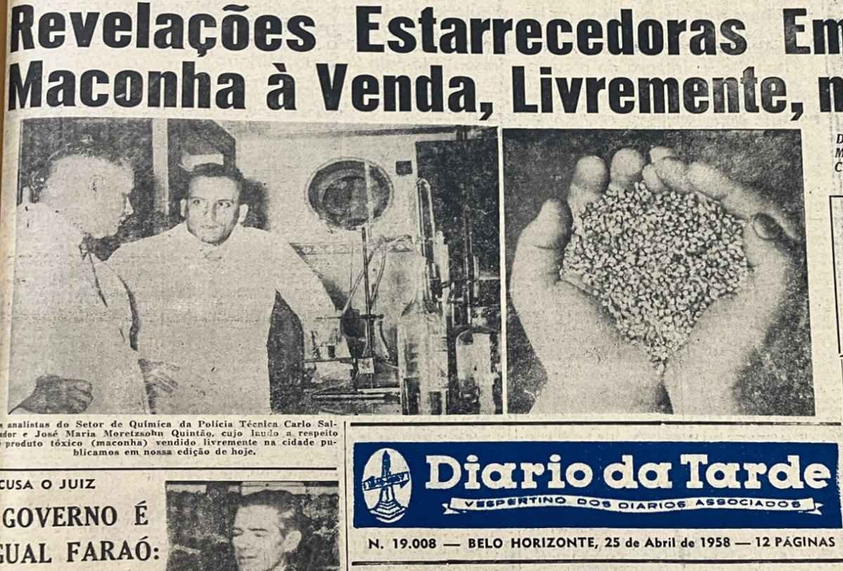 Capa do Diário da Tarde de 25 de abril de 1958