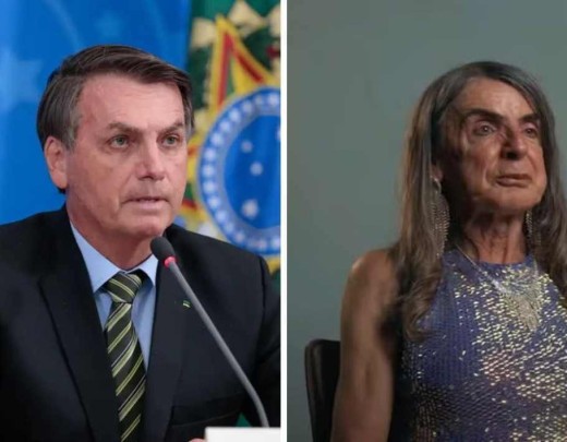Bolsonaro negou ser Ana Carolina Apocalypse, uma mulher trans -  (crédito: Carolina Antunes / EBC / Reprodução/LGBT+60/YouTube)