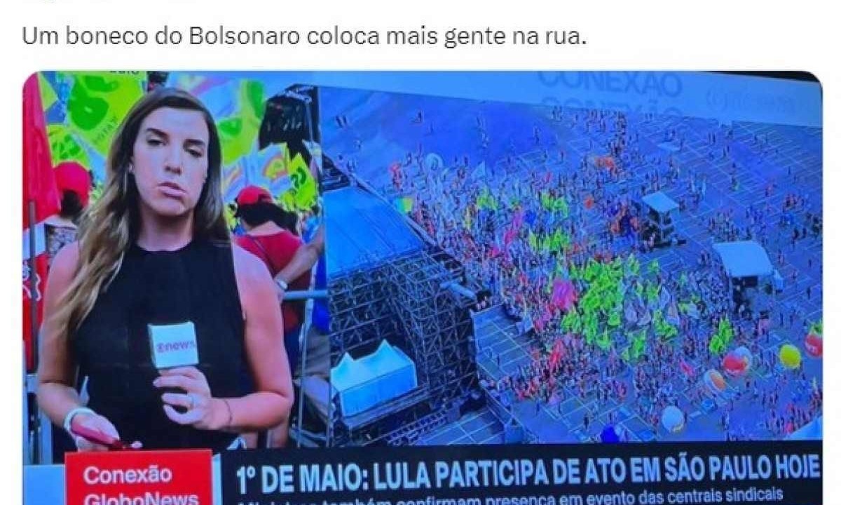 Deputado federal Nikolas Ferreira (PL-MG) debocha e afirma que "boneco de Bolsonaro" atrairia mais gente para ato -  (crédito: Reprodução/Redes Sociais)