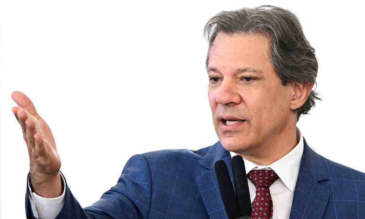 O ministro da Fazenda, Fernando Haddad, comemorou a inesperada decisão da agência Moody's -  (crédito: EVARISTO SÁ/AFP)