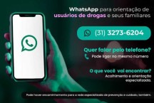 Dependentes de drogas e familiares podem pedir ajuda via WhatsApp