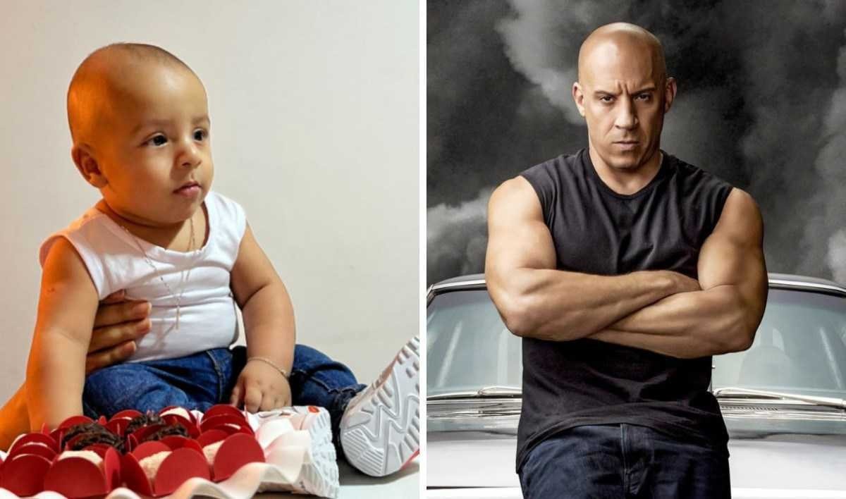 Mini Vin Diesel? Bebê viraliza por parecer com ator de ‘Velozes e furiosos'