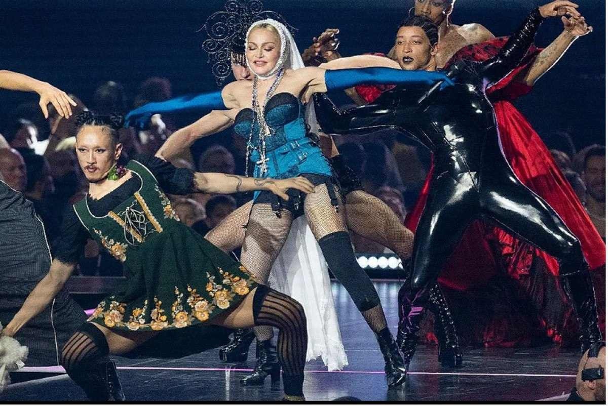 Madonna em Londres, na estreia de "The celebration tour", em outubro de 2023 