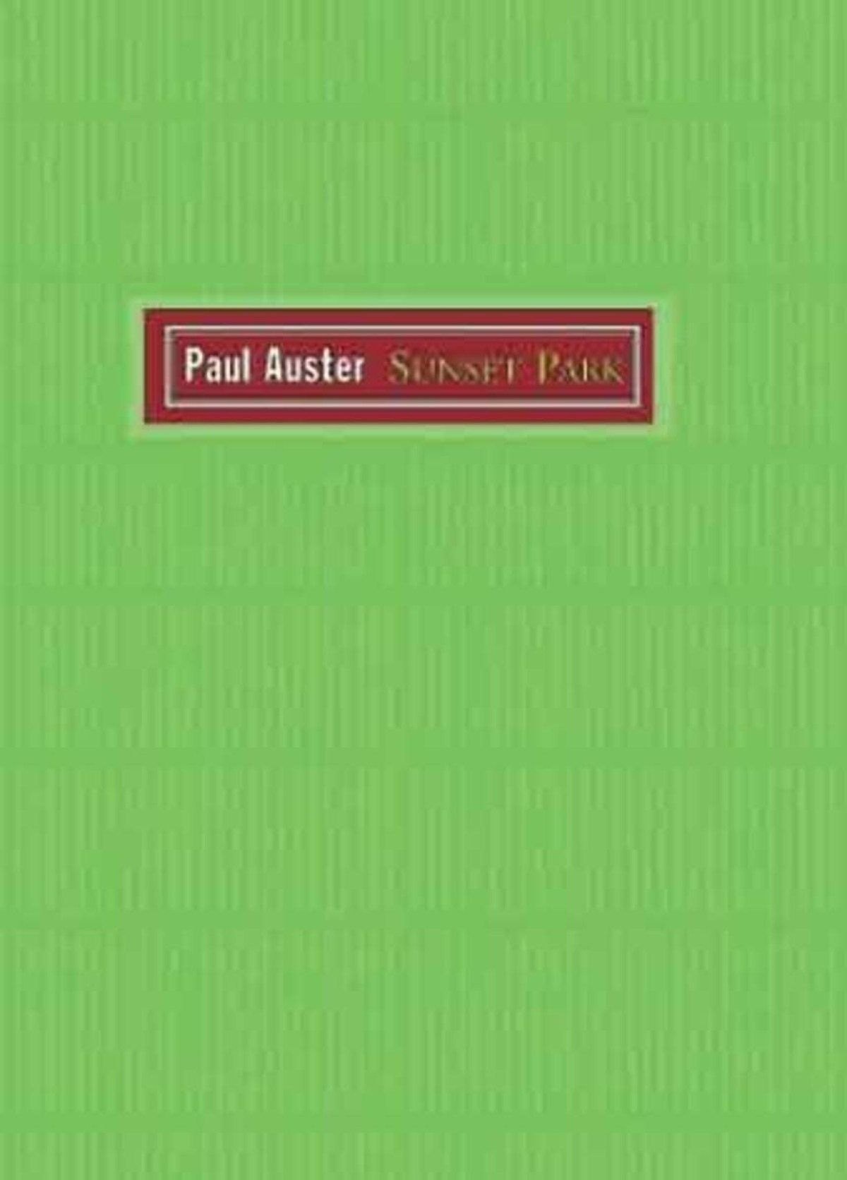 capa do livro "Sunset Park" (2010) 