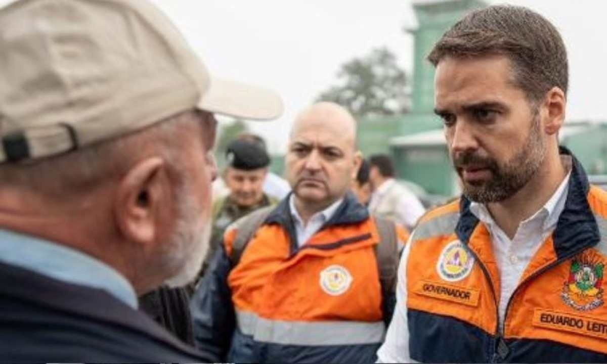 A viagem acontece três dias depois da última visita, diante do agravamento da situação das enchentes no estado -  (crédito: Redes Sociais/Reprodução)