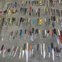Madonna: mais de 200 facas são apreendidas em operação para show - PMERJ/Divulgação