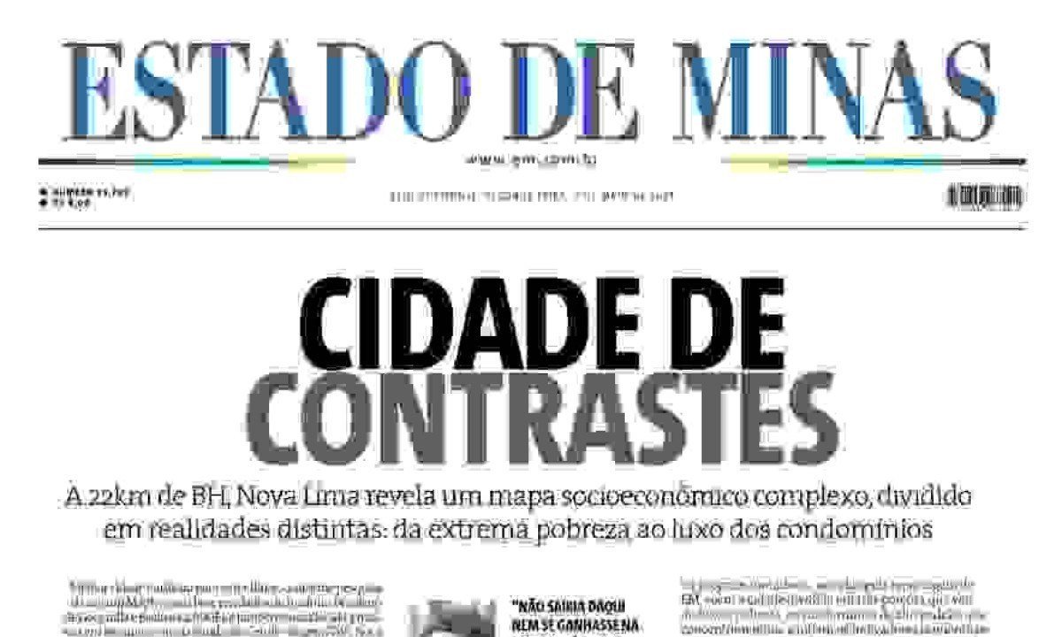 CAPA DO ESTADO DE MINAS - (crédito: ESTADO DE MINAS)
