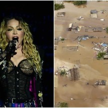 Madonna doa R$ 10 milhões ao Rio Grande do Sul, diz colunista - Pablo PORCIUNCULA/AFP e CARLOS FABAL / AFP