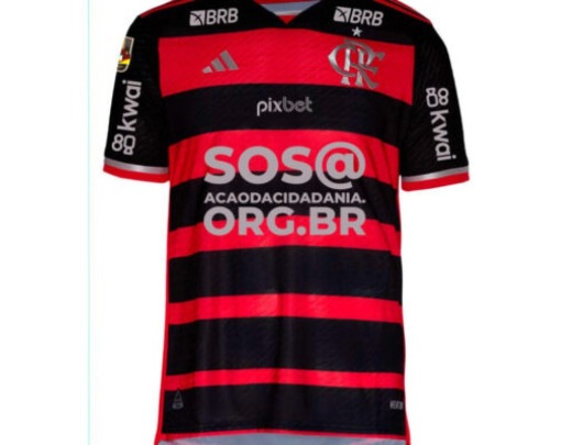 Camisa do Flamengo será personalizada com chave Pix no sábado -  (crédito: Foto: Divulgação/Flamengo)