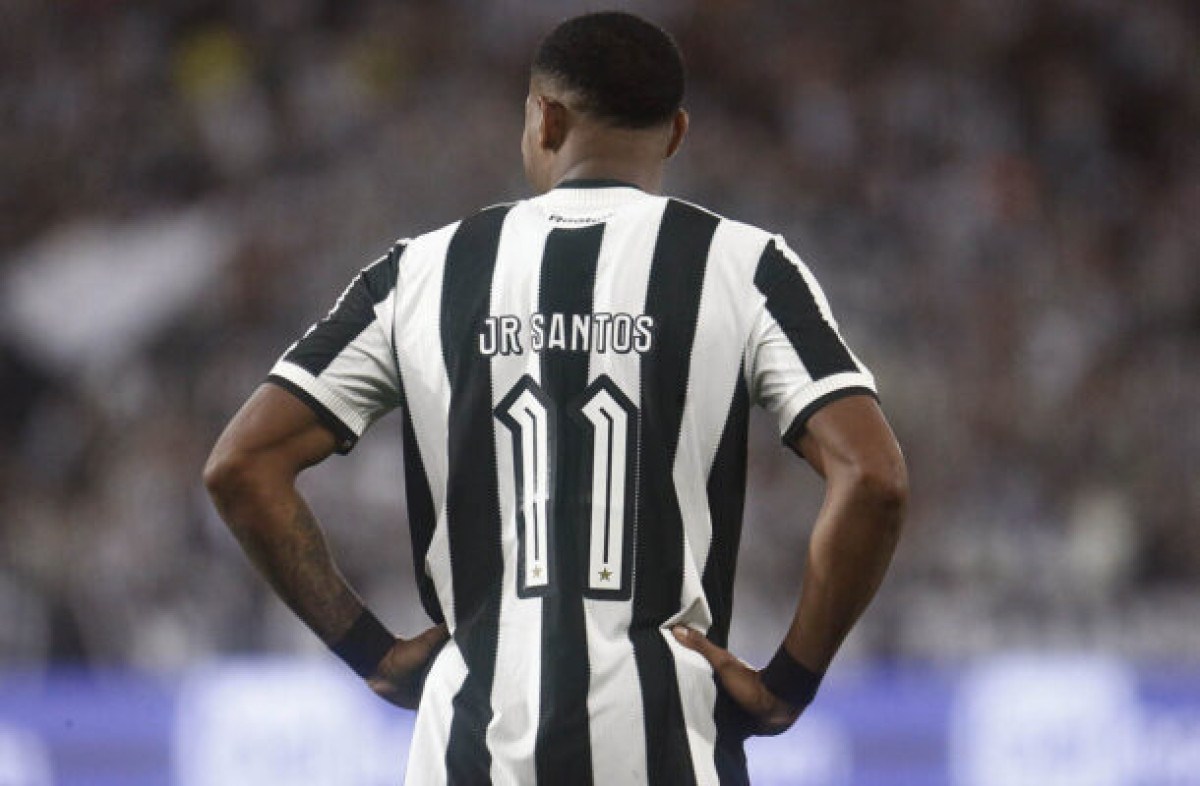 Júnior Santos ironiza arbitragem após gol anulado do Botafogo